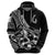 Personalised Polynesia Hoodie Fish Hook Tattoo Go Fishing Polynesian Pattern Black LT14 - Polynesian Pride