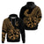 Polynesia Hoodie Fish Hook Tattoo Go Fishing Polynesian Pattern Gold LT14 - Polynesian Pride