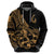 Polynesia Hoodie Fish Hook Tattoo Go Fishing Polynesian Pattern Gold LT14 - Polynesian Pride