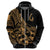 Polynesia Hoodie Fish Hook Tattoo Go Fishing Polynesian Pattern Gold LT14 - Polynesian Pride