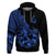 Polynesia Hoodie Fish Hook Tattoo Go Fishing Polynesian Pattern Blue LT14 Blue - Polynesian Pride