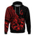 Polynesia Hoodie Fish Hook Tattoo Go Fishing Polynesian Pattern Red LT14 Red - Polynesian Pride