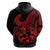 Polynesia Hoodie Fish Hook Tattoo Go Fishing Polynesian Pattern Red LT14 - Polynesian Pride