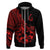 Polynesia Hoodie Fish Hook Tattoo Go Fishing Polynesian Pattern Red LT14 - Polynesian Pride