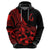 Polynesia Hoodie Fish Hook Tattoo Go Fishing Polynesian Pattern Red LT14 - Polynesian Pride