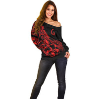 polynesia-off-shoulder-sweater-fish-hook-tattoo-go-fishing-polynesian-pattern-red