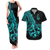 polynesia-couples-matching-tank-maxi-dress-and-hawaiian-shirt-fish-hook-tattoo-go-fishing-polynesian-pattern-turquosie