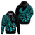 Polynesia Hoodie Fish Hook Tattoo Go Fishing Polynesian Pattern Turquosie LT14 - Polynesian Pride