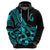 Polynesia Hoodie Fish Hook Tattoo Go Fishing Polynesian Pattern Turquosie LT14 - Polynesian Pride