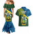 solomon-islands-couples-matching-mermaid-dress-and-hawaiian-shirt-tropical-leaves-with-melanesian-pattern