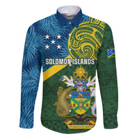 solomon-islands-family-matching-short-sleeve-bodycon-dress-and-hawaiian-shirt-tropical-leaves-with-melanesian-pattern