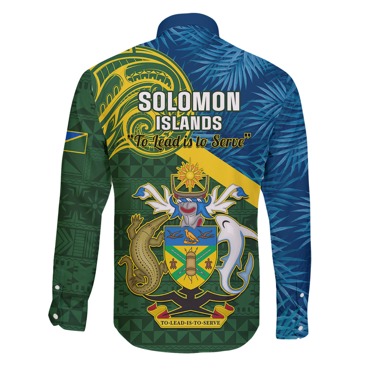 solomon-islands-family-matching-summer-maxi-dress-and-hawaiian-shirt-tropical-leaves-with-melanesian-pattern