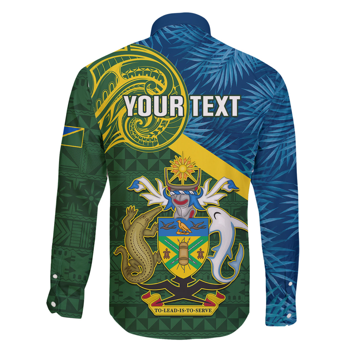 Personalised Solomon Islands Family Matching Long Sleeve Bodycon Dress and Hawaiian Shirt Tropical Leaves With Melanesian Pattern LT14 - Polynesian Pride