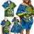 Personalised Solomon Islands Family Matching Off Shoulder Short Dress and Hawaiian Shirt Tropical Leaves With Melanesian Pattern LT14 - Polynesian Pride