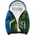 Personalised Solomon Islands Sherpa Hoodie Tropical Leaves With Melanesian Pattern LT14 Unisex Green - Polynesian Pride