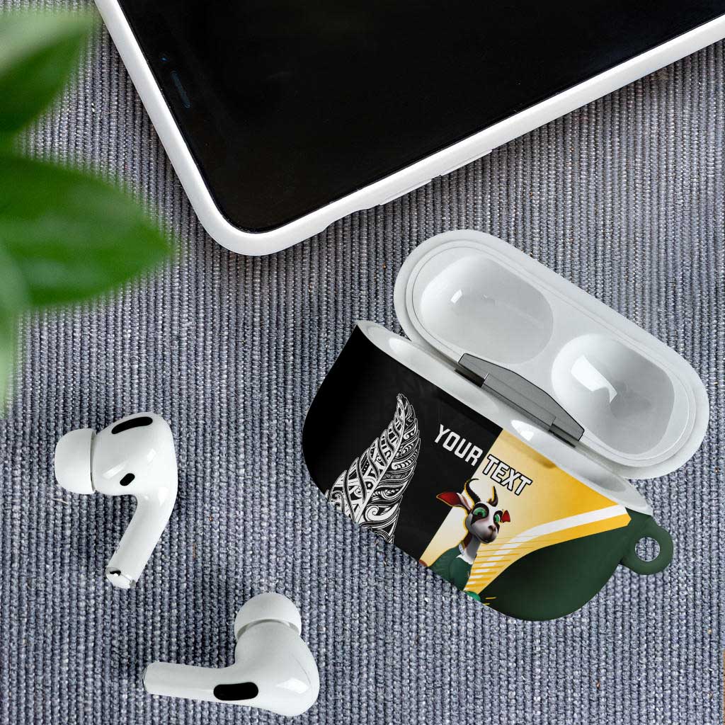 New Zealand and South Africa Rugby Custom AirPods Case Maori Silver Fern Springbok Together - Polynesian Pride