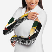 New Zealand and South Africa Rugby Custom Arm Sleeves Maori Silver Fern Springbok Together - Polynesian Pride