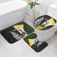 New Zealand and South Africa Rugby Custom Bathroom Set Maori Silver Fern Springbok Together - Polynesian Pride