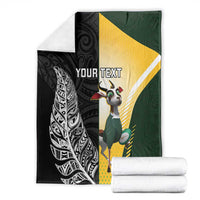New Zealand and South Africa Rugby Custom Blanket Maori Silver Fern Springbok Together - Polynesian Pride