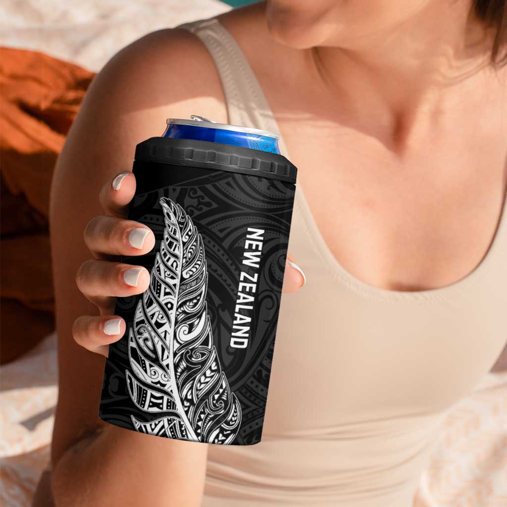 New Zealand and South Africa Rugby 4 in 1 Can Cooler Tumbler Maori Silver Fern Springbok Together - Polynesian Pride