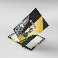 New Zealand and South Africa Rugby Custom Canvas Wall Art Maori Silver Fern Springbok Together - Polynesian Pride