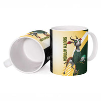 New Zealand and South Africa Rugby Ceramic Mug Maori Silver Fern Springbok Together - Polynesian Pride