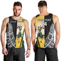 New Zealand and South Africa Rugby Custom Men Tank Top Maori Silver Fern Springbok Together - Polynesian Pride