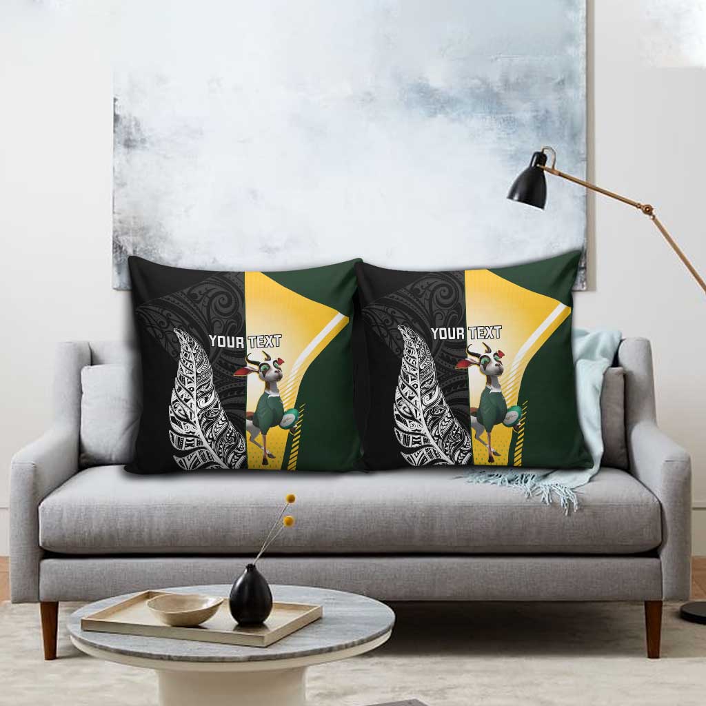 New Zealand and South Africa Rugby Custom Pillow Cover Maori Silver Fern Springbok Together - Polynesian Pride