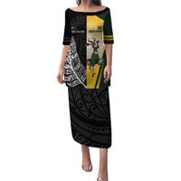 New Zealand and South Africa Rugby Custom Puletasi Maori Silver Fern Springbok Together - Polynesian Pride