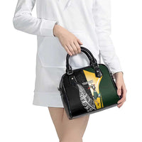New Zealand and South Africa Rugby Custom Shoulder Handbag Maori Silver Fern Springbok Together - Polynesian Pride