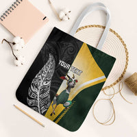 New Zealand and South Africa Rugby Custom Tote Bag Maori Silver Fern Springbok Together - Polynesian Pride