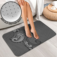 Polynesia Manta Ray Tattoo Bathroom Set Tropical Plumeria Gray Polynesian Pattern LT14 - Polynesian Pride