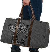 Polynesia Manta Ray Tattoo Travel Bag Tropical Plumeria Gray Polynesian Pattern LT14 - Polynesian Pride