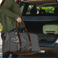 Polynesia Manta Ray Tattoo Travel Bag Tropical Plumeria Gray Polynesian Pattern LT14 - Polynesian Pride