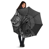 Polynesia Manta Ray Tattoo Umbrella Tropical Plumeria Gray Polynesian Pattern LT14 - Polynesian Pride
