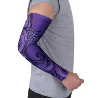 Polynesia Manta Ray Tattoo Arm Sleeves Tropical Plumeria Purple Polynesian Pattern LT14 - Polynesian Pride