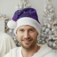 Polynesia Manta Ray Tattoo Christmas Santa Hat Tropical Plumeria Purple Polynesian Pattern LT14 - Polynesian Pride