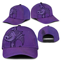Polynesia Manta Ray Tattoo Classic Cap Tropical Plumeria Purple Polynesian Pattern LT14 - Polynesian Pride