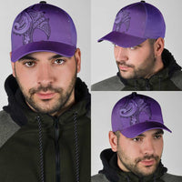 Polynesia Manta Ray Tattoo Classic Cap Tropical Plumeria Purple Polynesian Pattern LT14 - Polynesian Pride