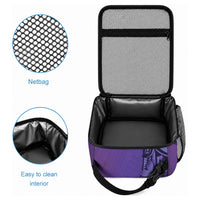 Polynesia Manta Ray Tattoo Lunch Bag Tropical Plumeria Purple Polynesian Pattern LT14 - Polynesian Pride