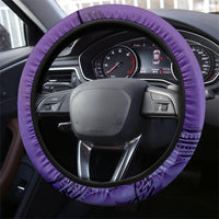 Polynesia Manta Ray Tattoo Steering Wheel Cover Tropical Plumeria Purple Polynesian Pattern LT14 - Polynesian Pride