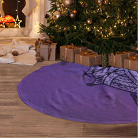 Polynesia Manta Ray Tattoo Tree Skirt Tropical Plumeria Purple Polynesian Pattern LT14 - Polynesian Pride