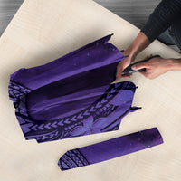 Polynesia Manta Ray Tattoo Umbrella Tropical Plumeria Purple Polynesian Pattern LT14 - Polynesian Pride