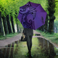 Polynesia Manta Ray Tattoo Umbrella Tropical Plumeria Purple Polynesian Pattern LT14 - Polynesian Pride