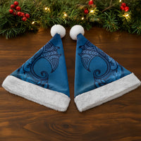 Polynesia Manta Ray Tattoo Christmas Santa Hat Tropical Plumeria Blue Polynesian Pattern LT14 - Polynesian Pride