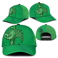 Polynesia Manta Ray Tattoo Classic Cap Tropical Plumeria Green Polynesian Pattern LT14 - Polynesian Pride