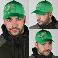 Polynesia Manta Ray Tattoo Classic Cap Tropical Plumeria Green Polynesian Pattern LT14 - Polynesian Pride