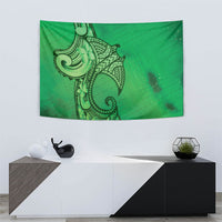 Polynesia Manta Ray Tattoo Tapestry Tropical Plumeria Green Polynesian Pattern LT14 - Polynesian Pride