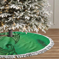 Polynesia Manta Ray Tattoo Tree Skirt Tropical Plumeria Green Polynesian Pattern LT14 - Polynesian Pride