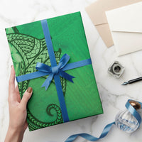 Polynesia Manta Ray Tattoo Wrapping Paper Tropical Plumeria Green Polynesian Pattern LT14 - Polynesian Pride
